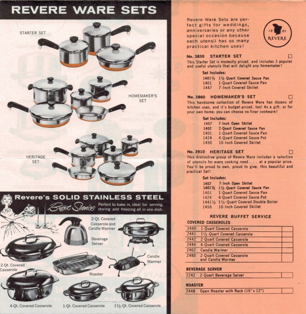 Revere Ware and glass top stoves - Revere Ware Parts