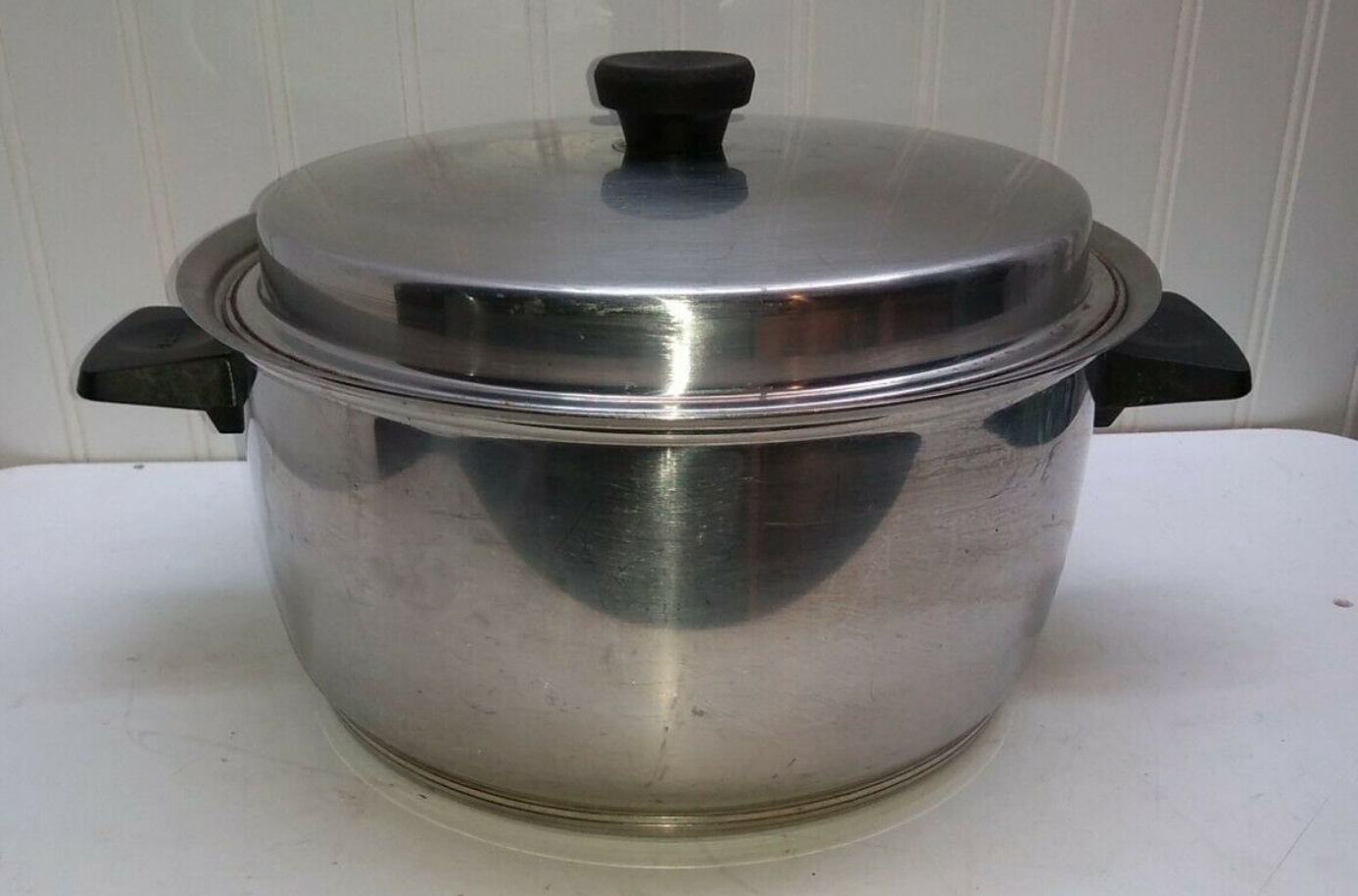 Vintage Rena Ware 6 Quart Stainless Steel Dutch Oven Soup Pot