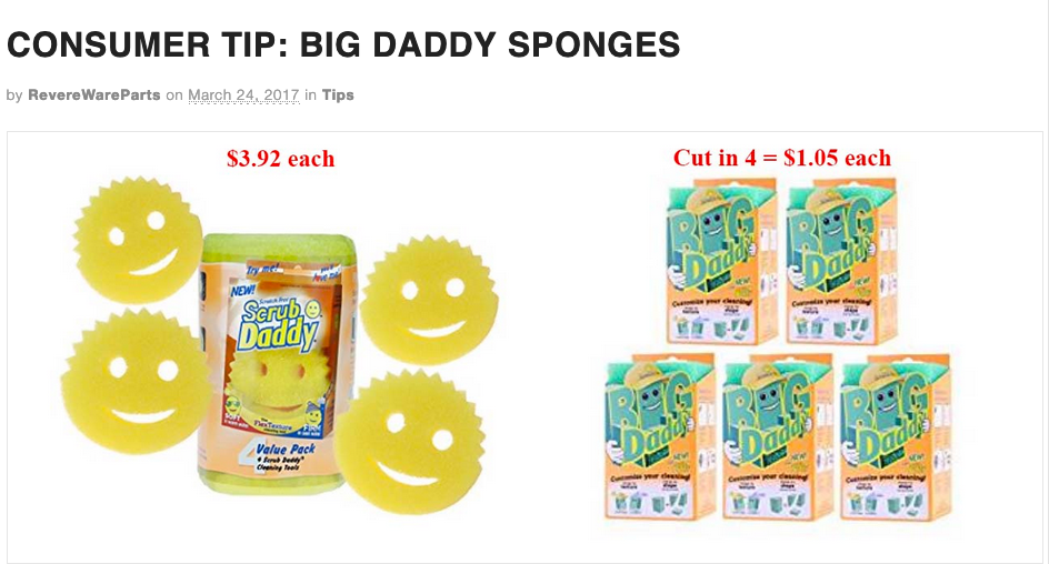 Sponge Daddy 3 Set of 4 Sponges