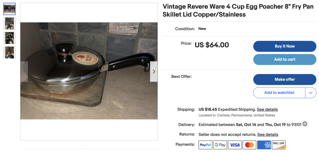 Sold at Auction: Revere Copper And Brass Incorporated, Revere Ware Nine  Piece Set-New Old Stock